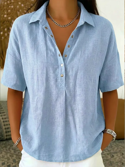 CAMICETTA CON SCOLLO A V DA DONNA